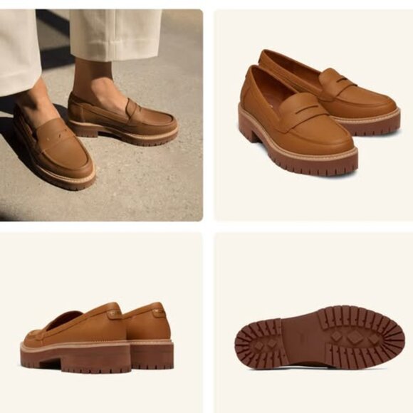 Tom's Cara Loafer, tan leather, size 9, NWT - Picture 1 of 5